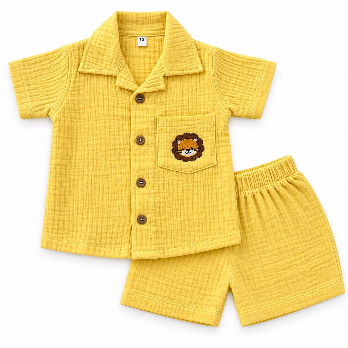 Cuban Collar- yellow Co-ord Set