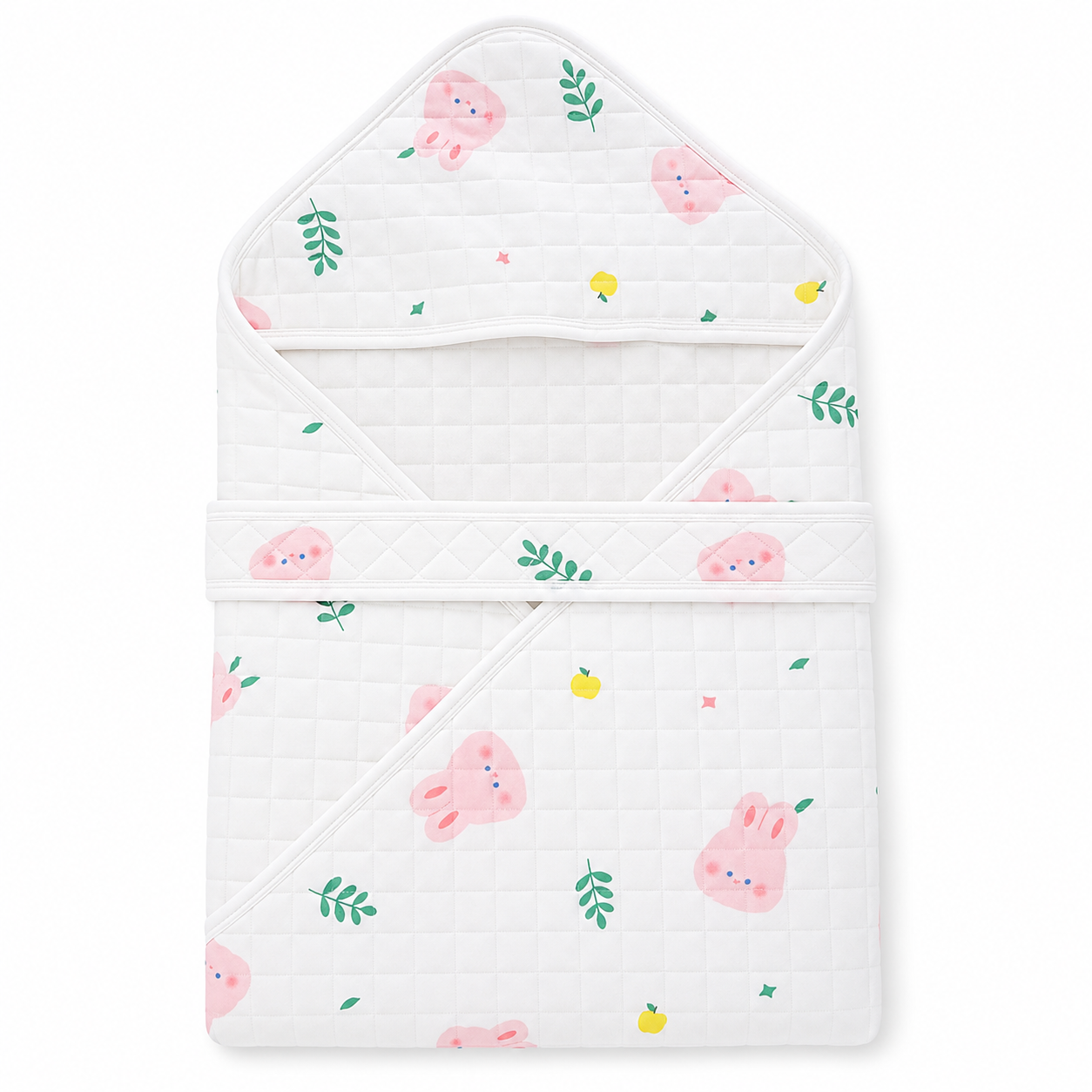 Hooded Towel wrapper - Pink Rabbit