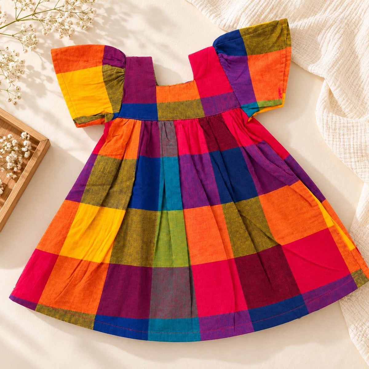 Aria Madras check frock