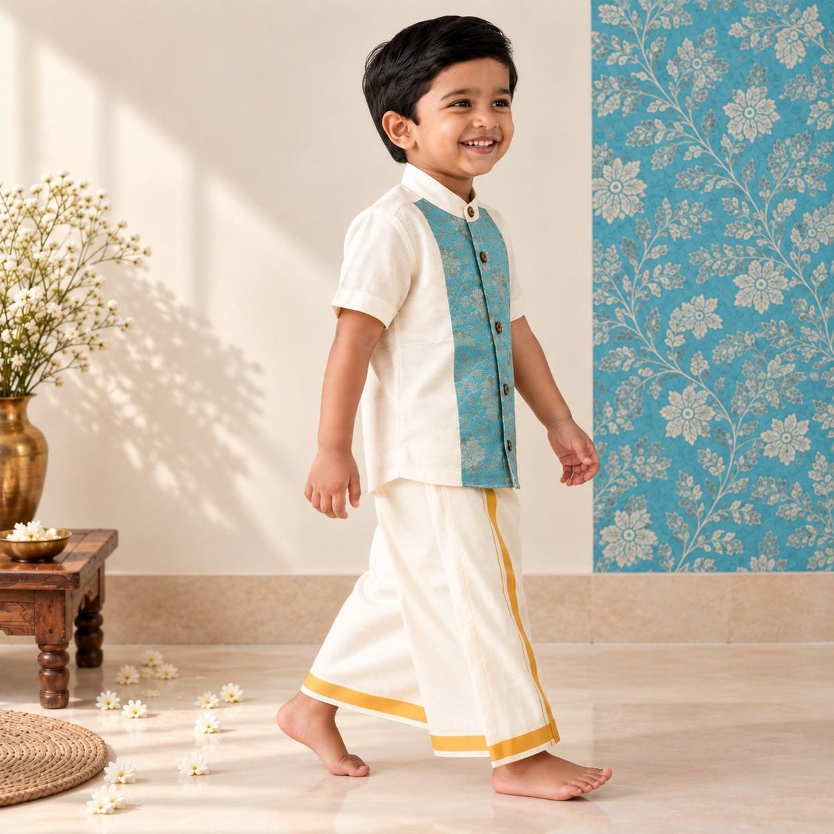 Kids Ethnic - Ponniyin Varnam Shirt
