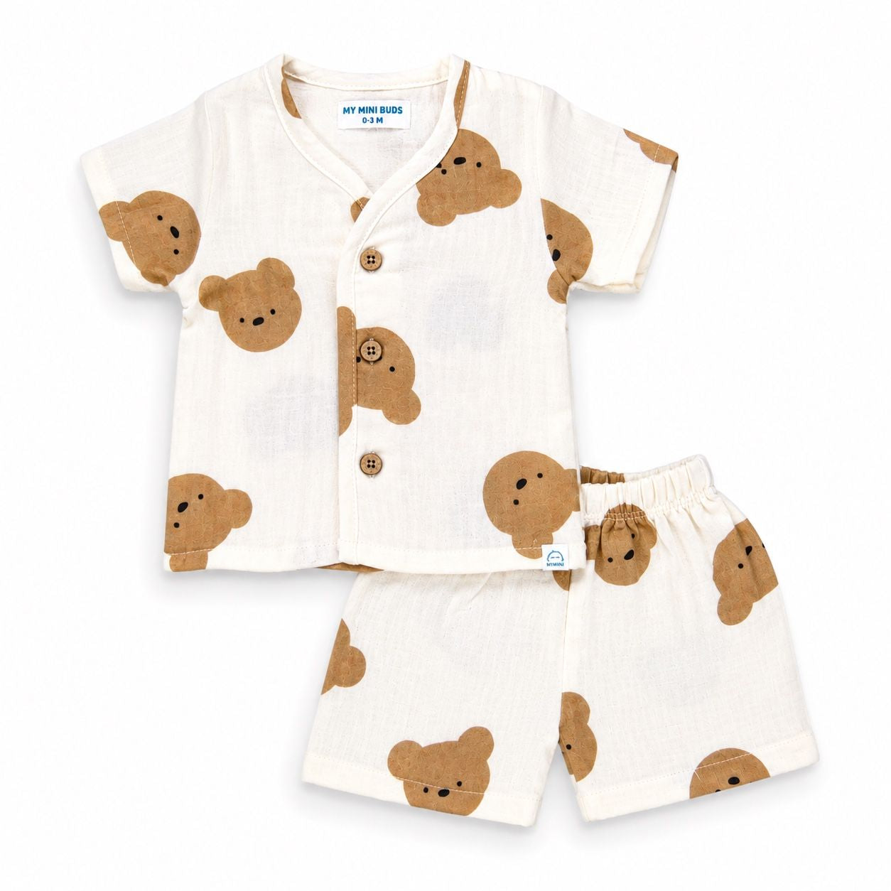 Muslin Jabla set-Crinkle- teddy