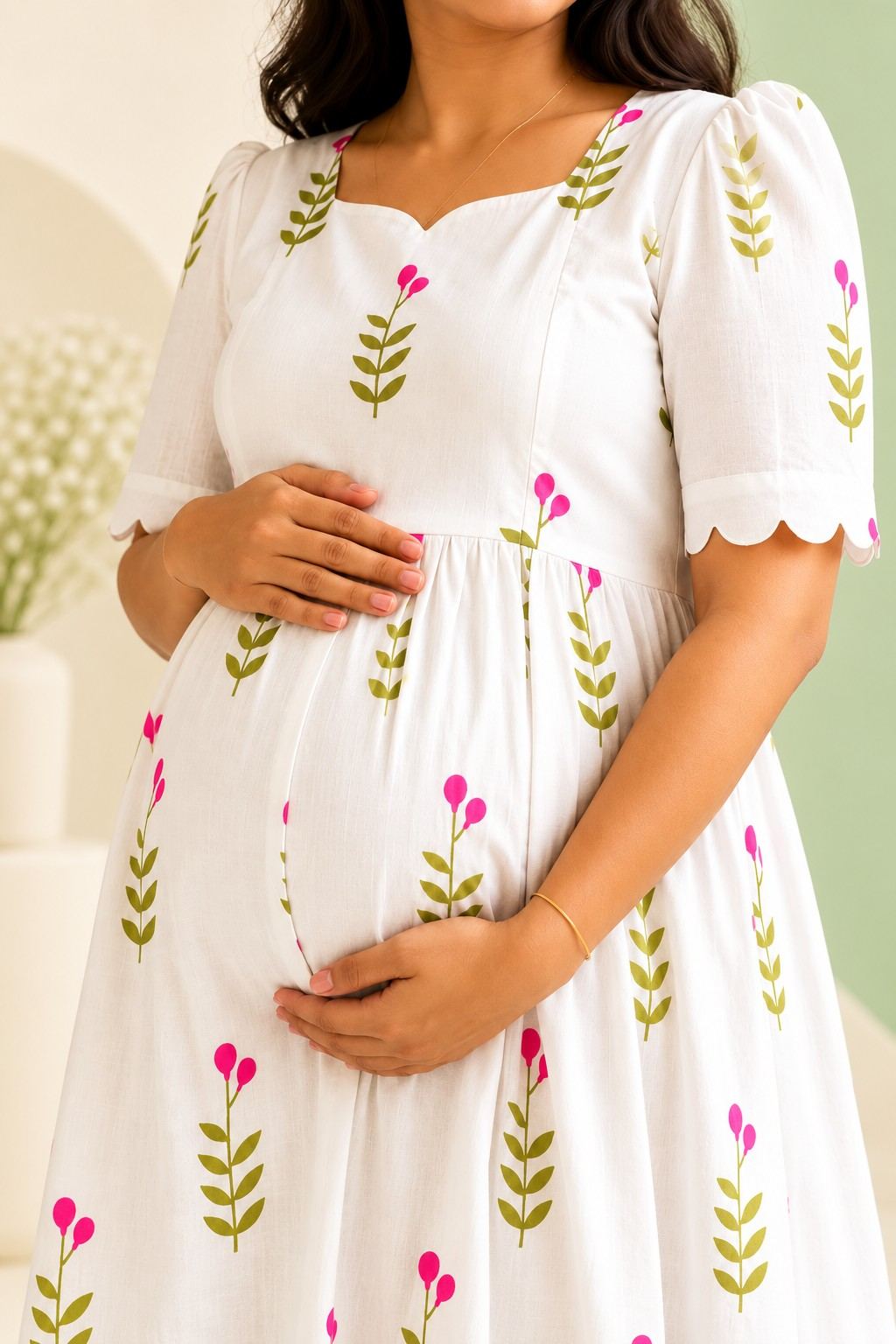 Maternity nursing dress for pregnancy and postpartum
