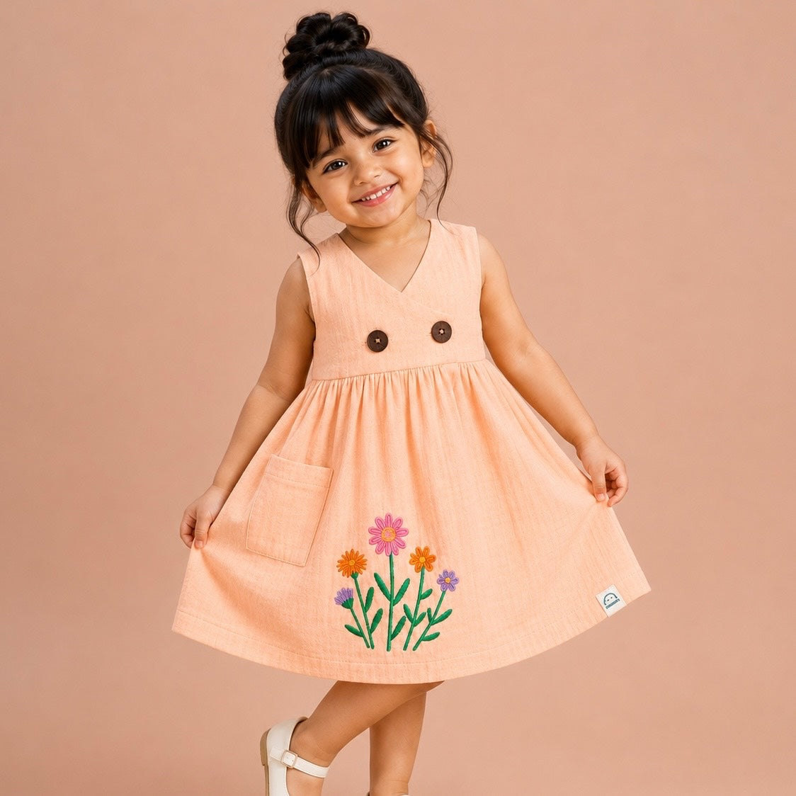 Peach Kimono Frock