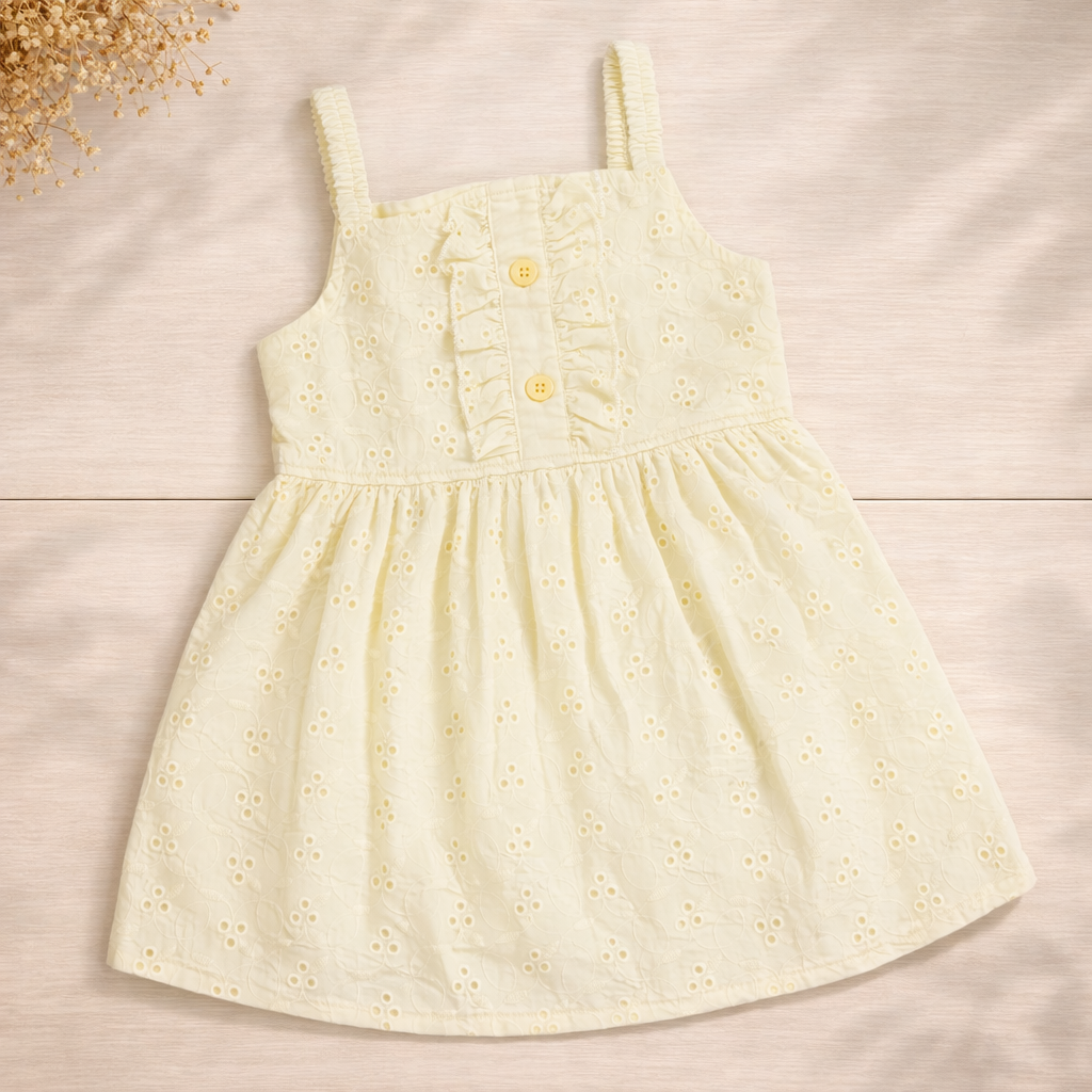 Hakoba Frock- Yellow