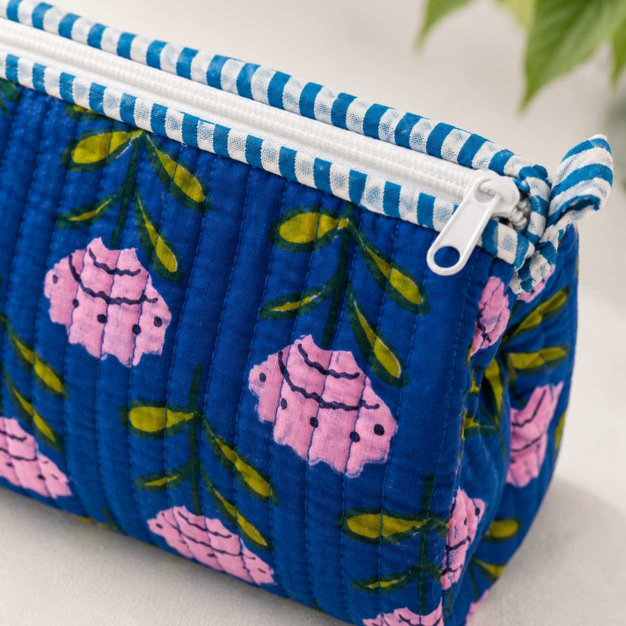 Pack of 3_ Blue Floral- Toiletry bag
