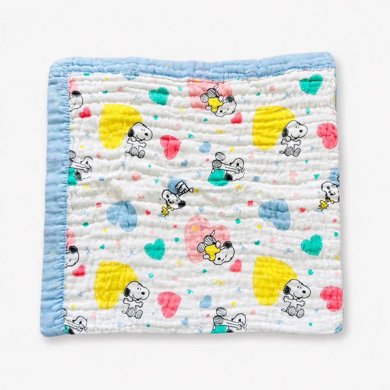 Heart animi - 6 Layer Crinkle Muslin Baby Blanket - 110*110cm