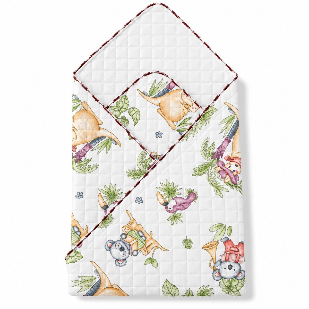 jungle print -2 layer Blanket 85*85cm