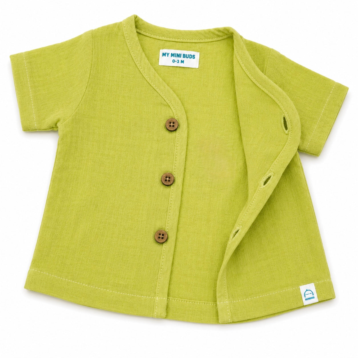 Muslin Jabla set-Crinkle- Green snail
