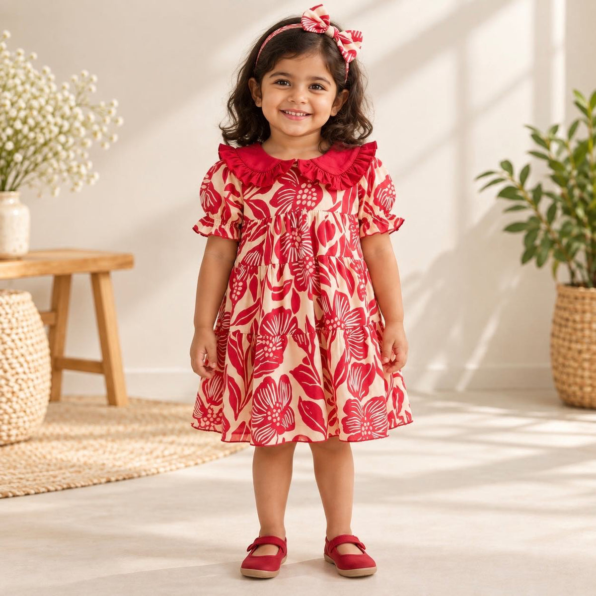 Scarlet Bloom Frock