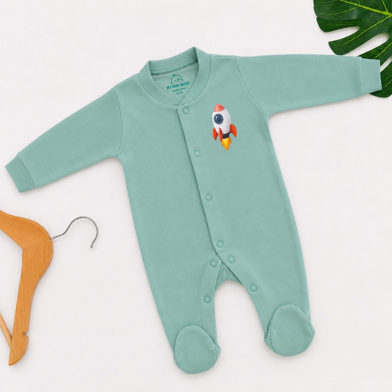 Sleep Suit-  Green Combo