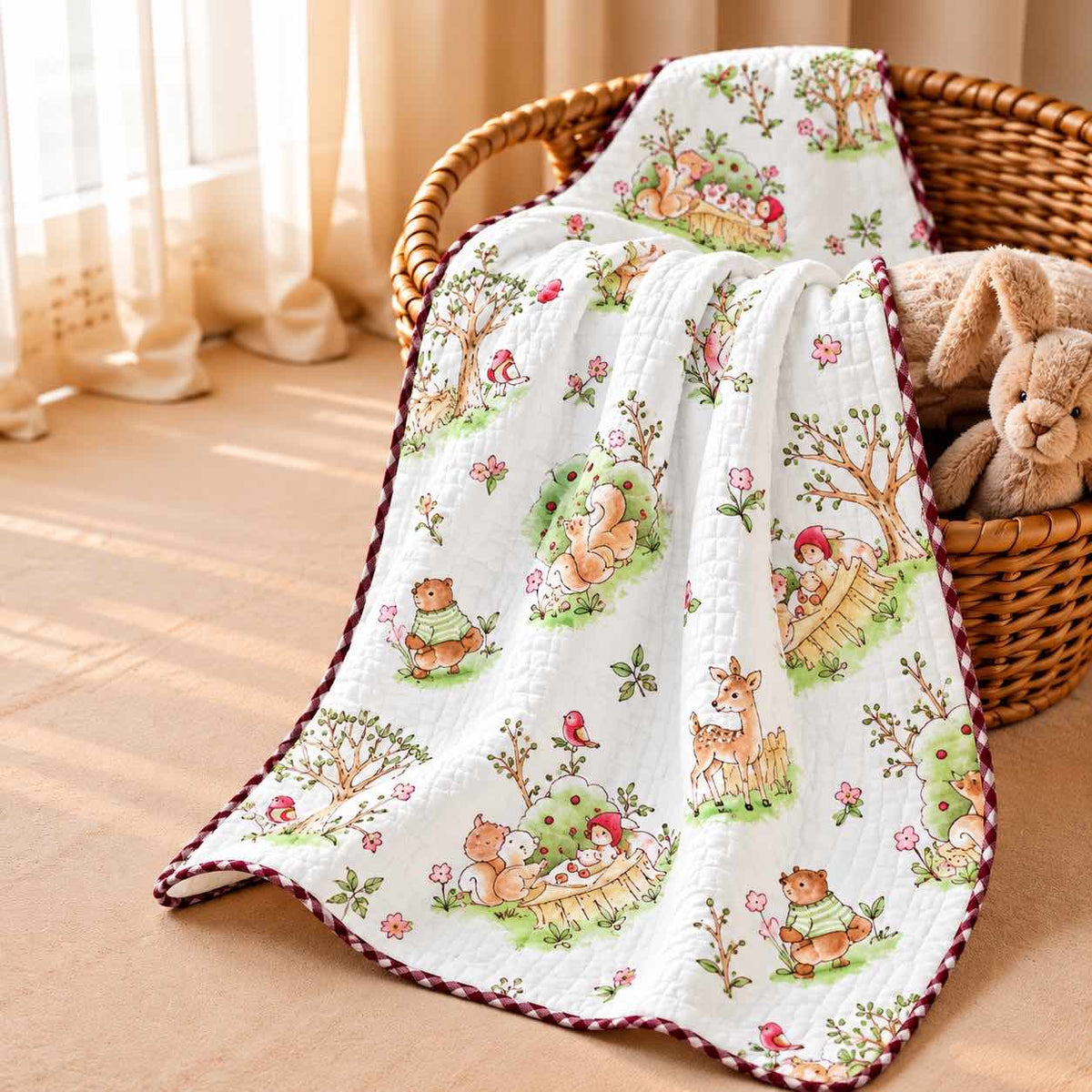Beatrix potter -2 layer Blanket 85*85cm