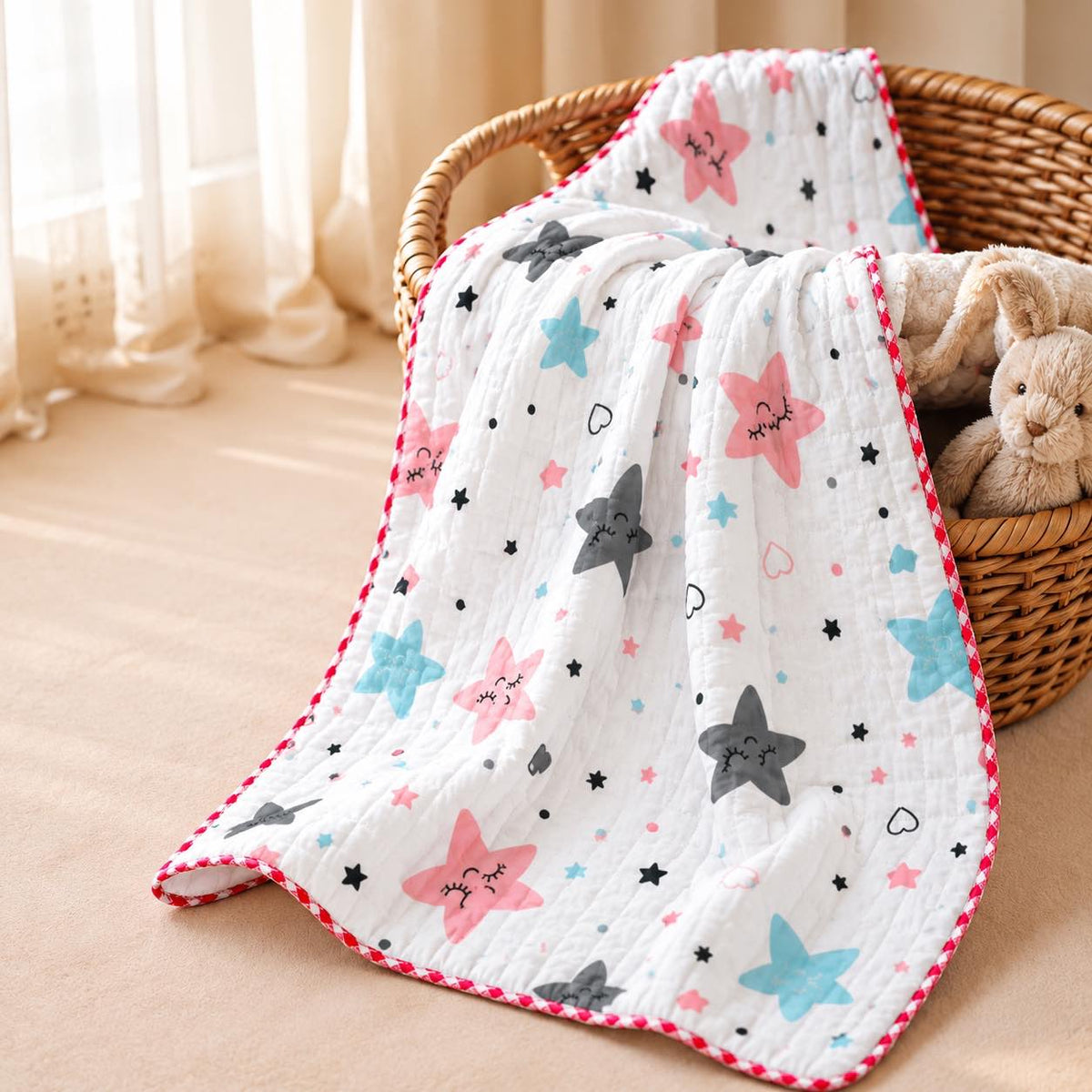 Stars -2 layer Blanket 85*85cm