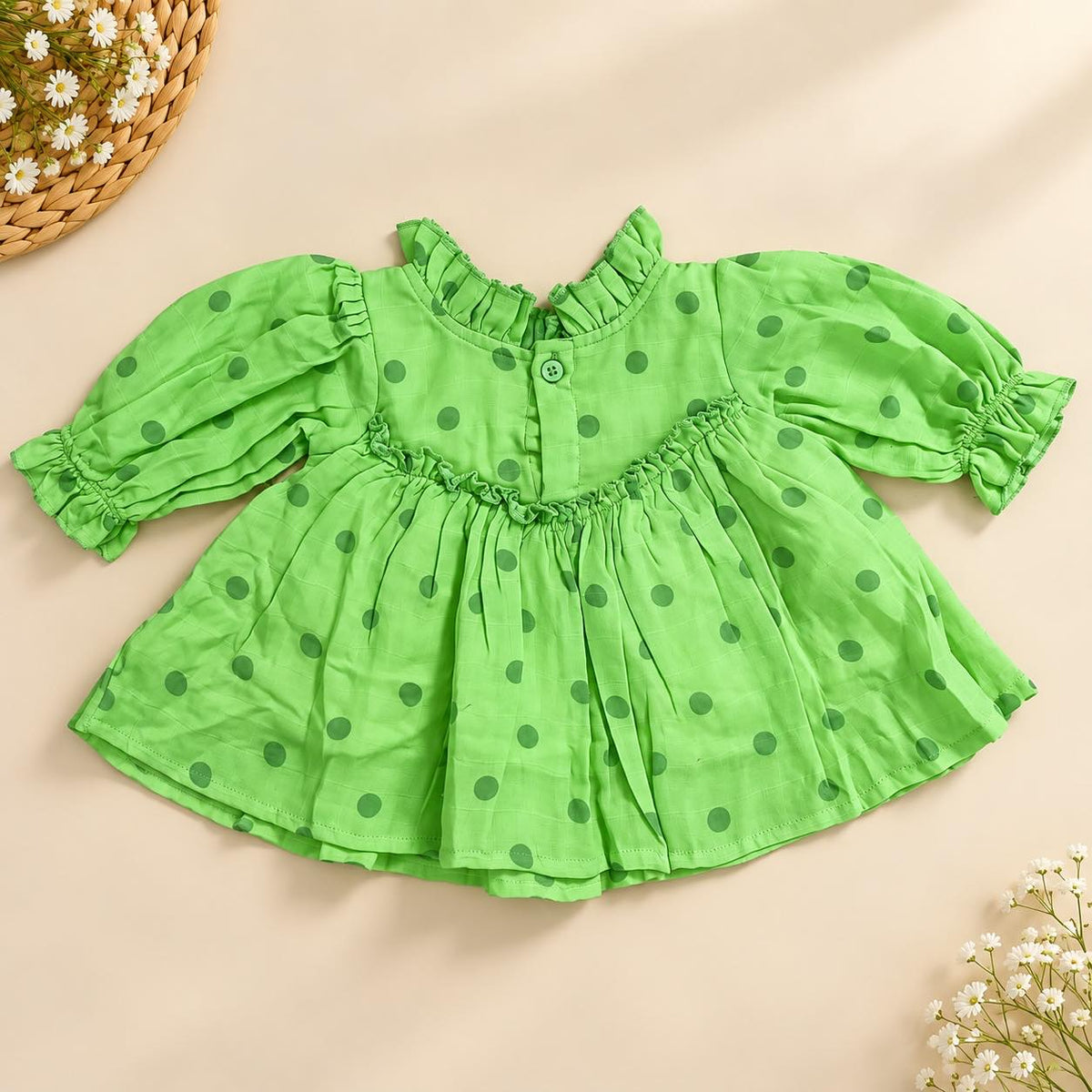 Minty Dot Frock