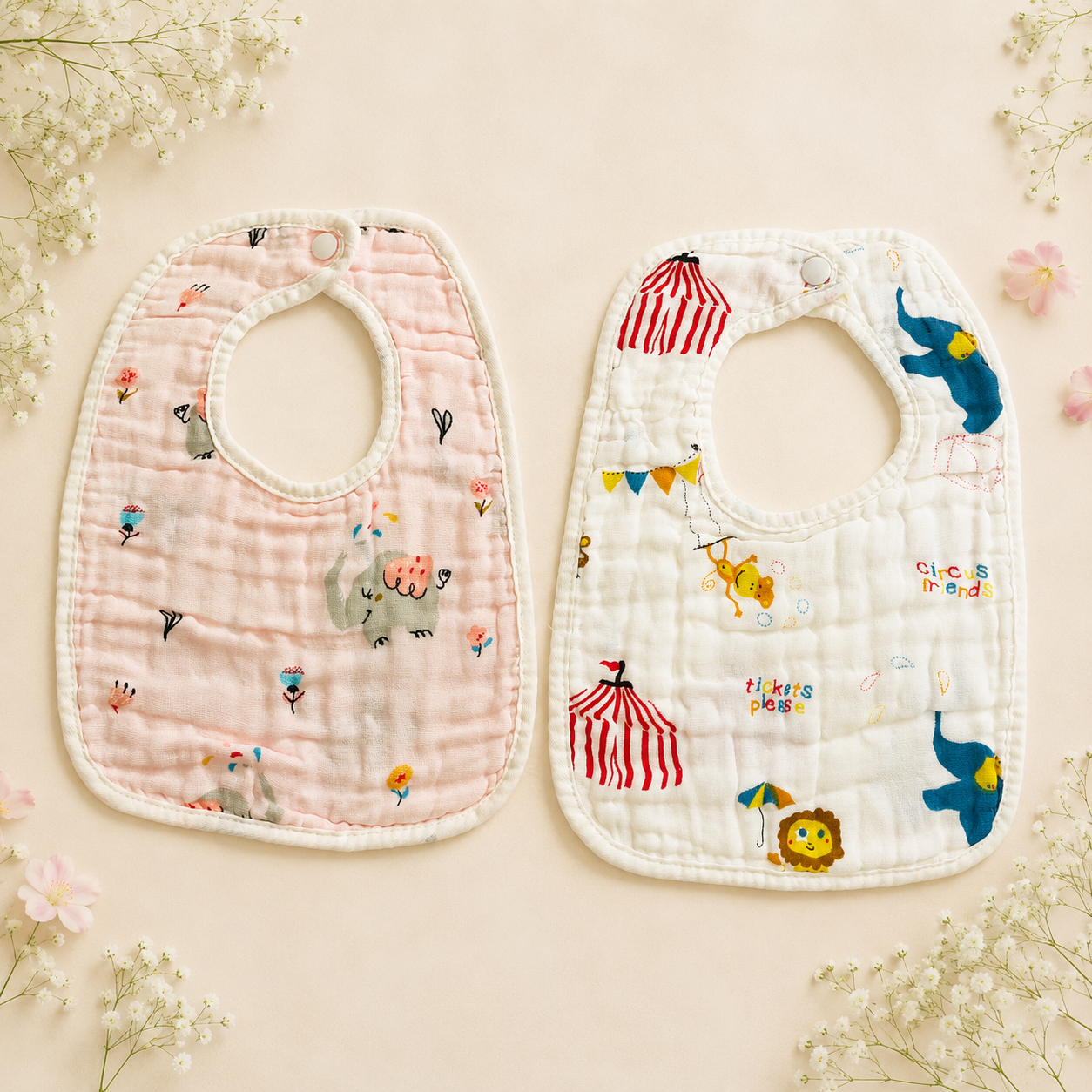 Bibs - Elephant Pack of 2