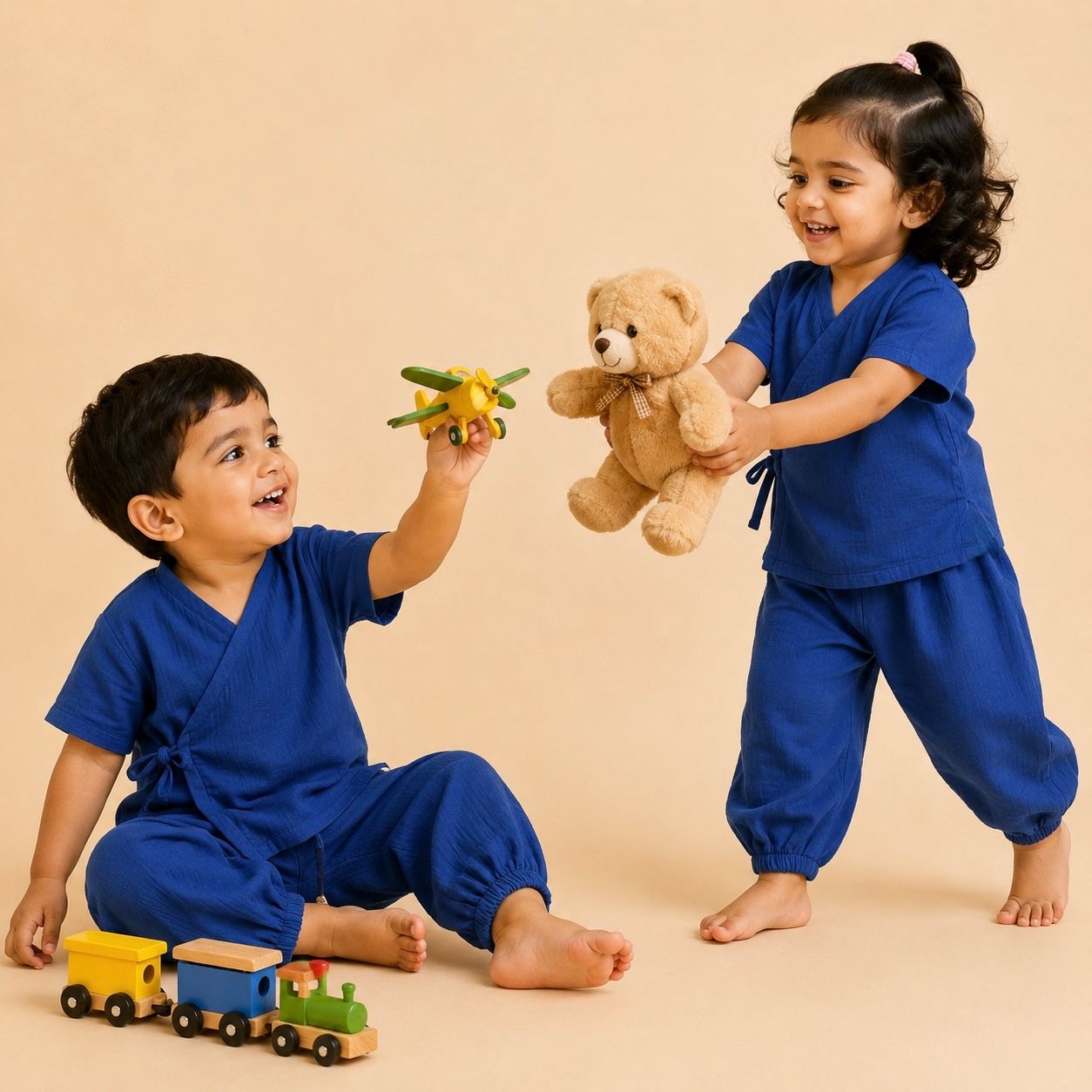 Navy Blue- Kimono Sets