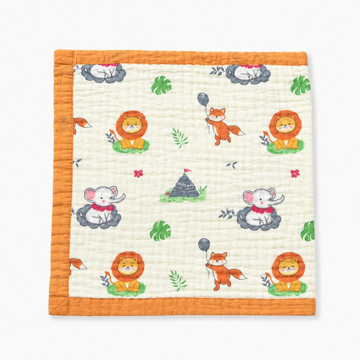 Animals - 6 Layer Crinkle Muslin Baby Blanket - 110*110cm