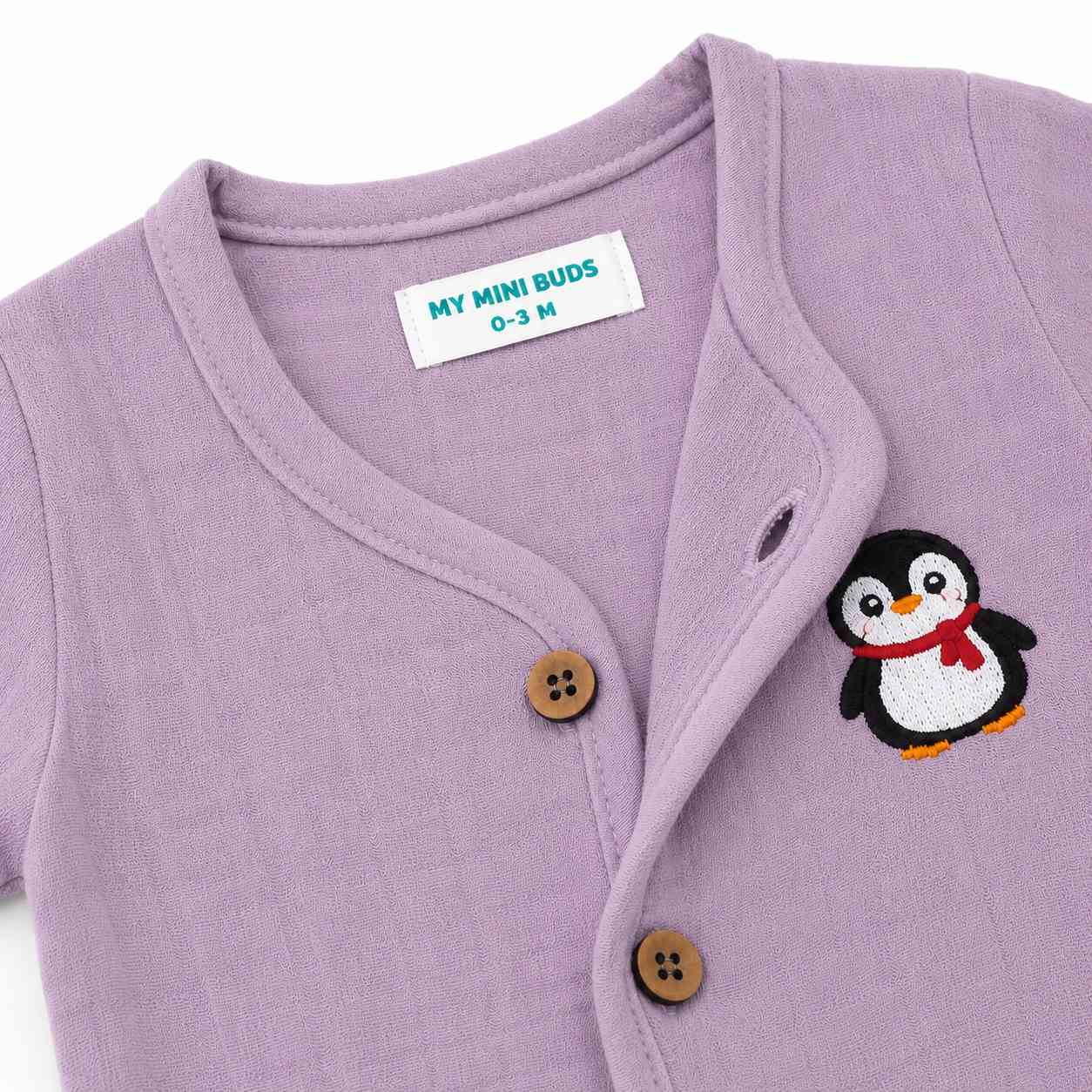 Muslin Jabla set-Crinkle- Penguuin