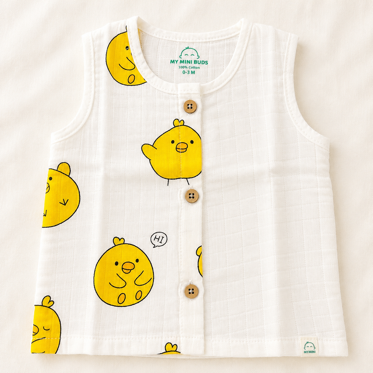 Muslin Button Jabla- Duck Pannel