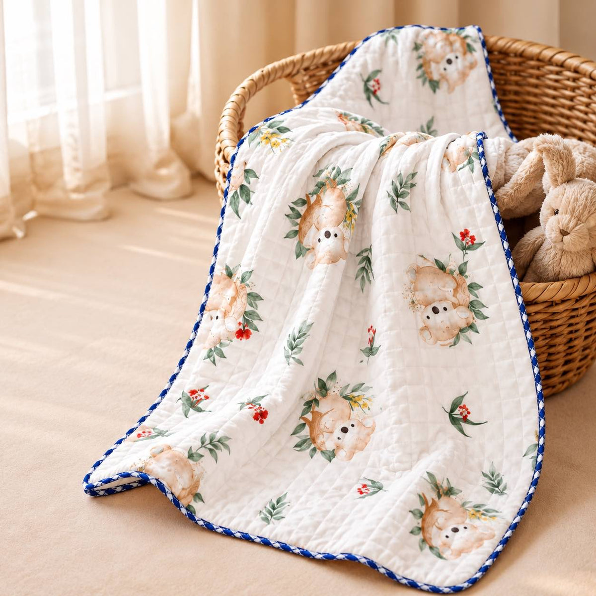 Teddy bear -2 layer Blanket 85*85cm