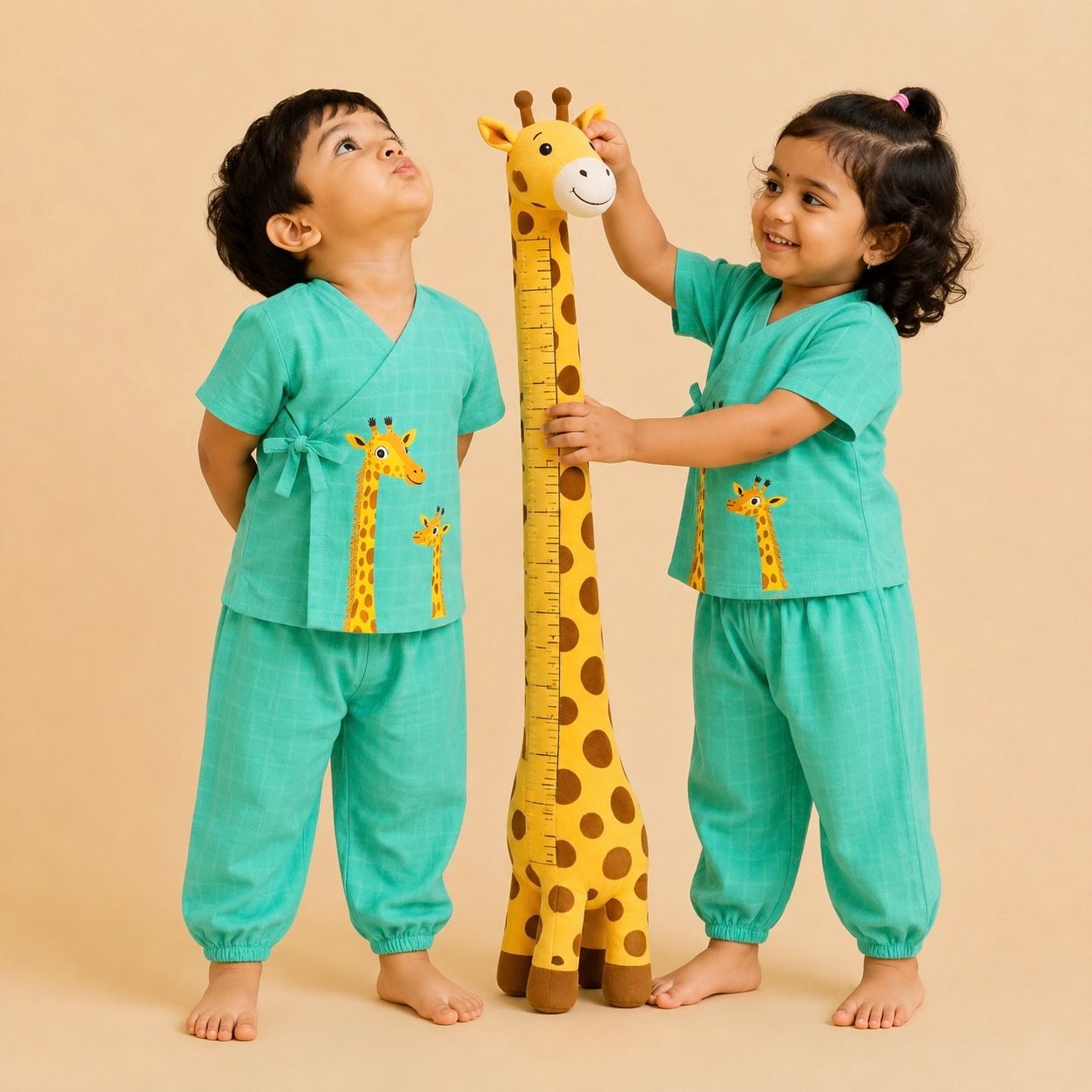 Mom & Baby Giraffe-Kimonos set