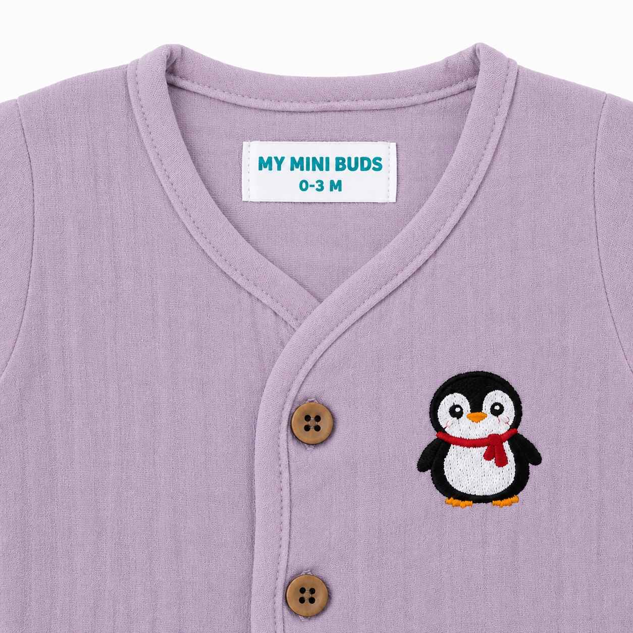 Muslin Jabla set-Crinkle- Penguuin