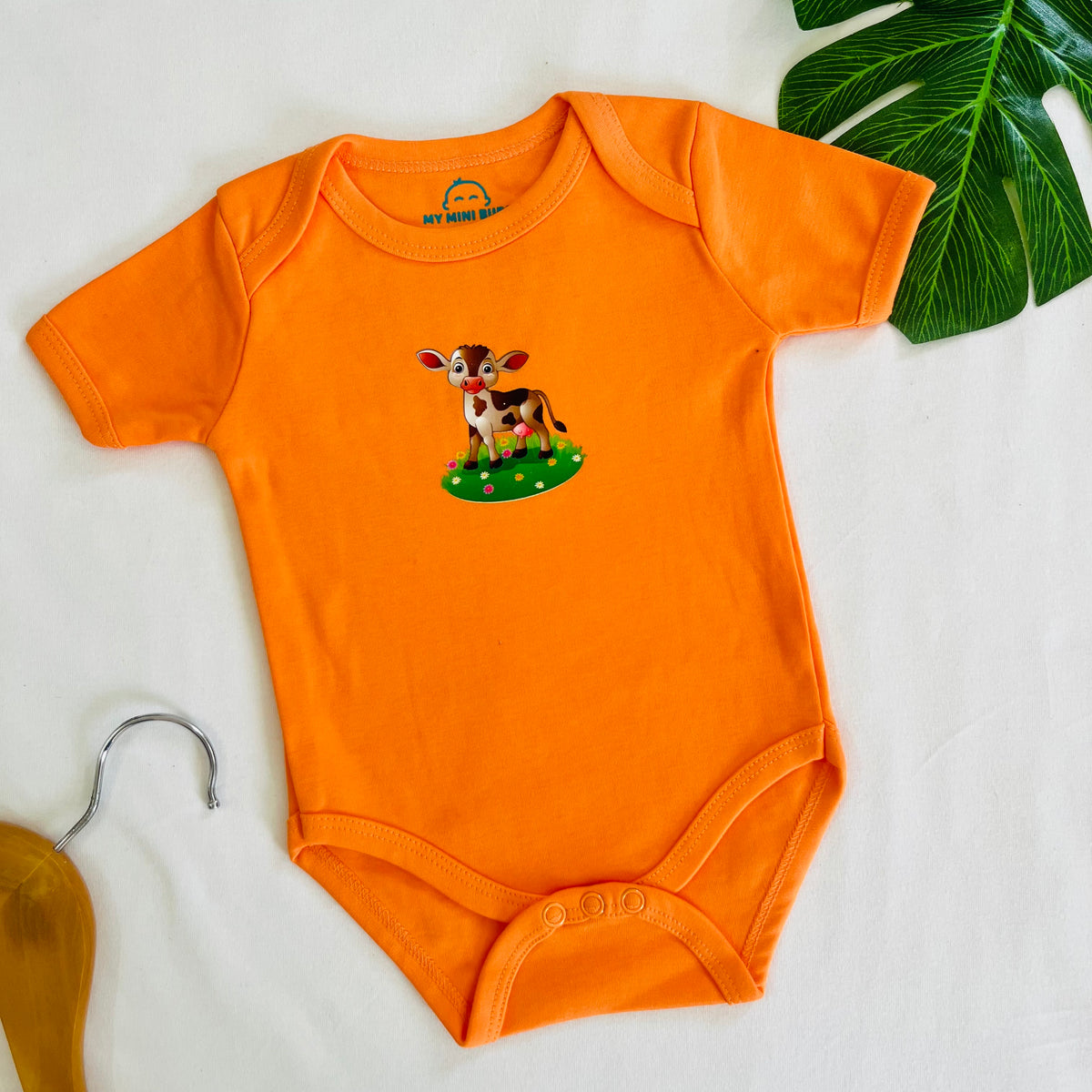 Orange Cowprint - Rompers