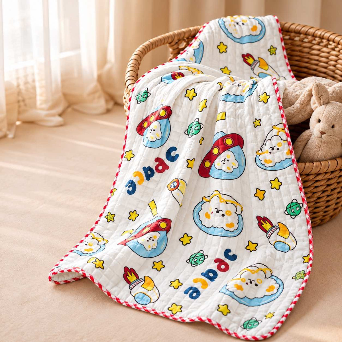 Space rocket -2 layer Blanket 85*85cm