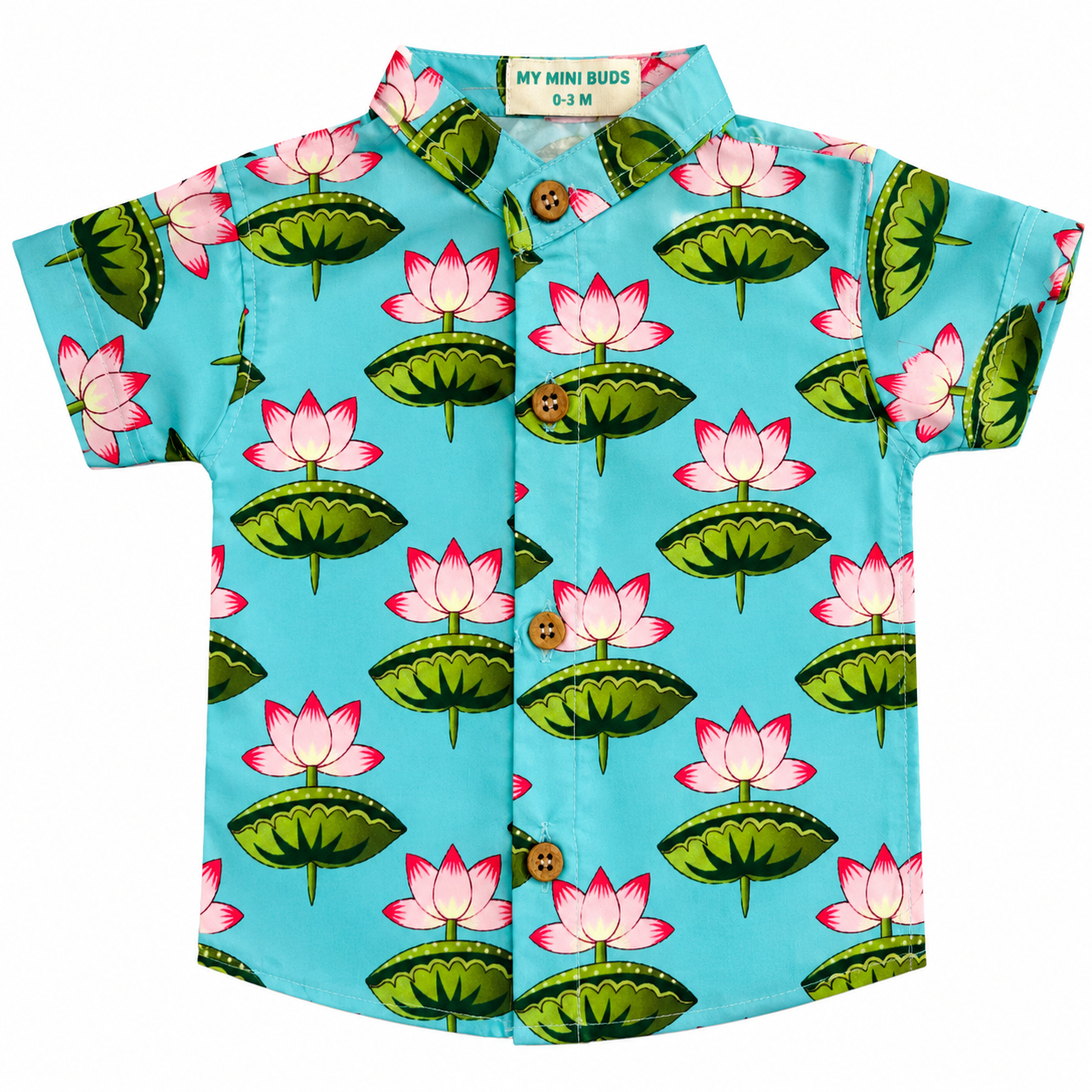 thasarskil Ethnic Shirt – Blue Lotus (0-3M)