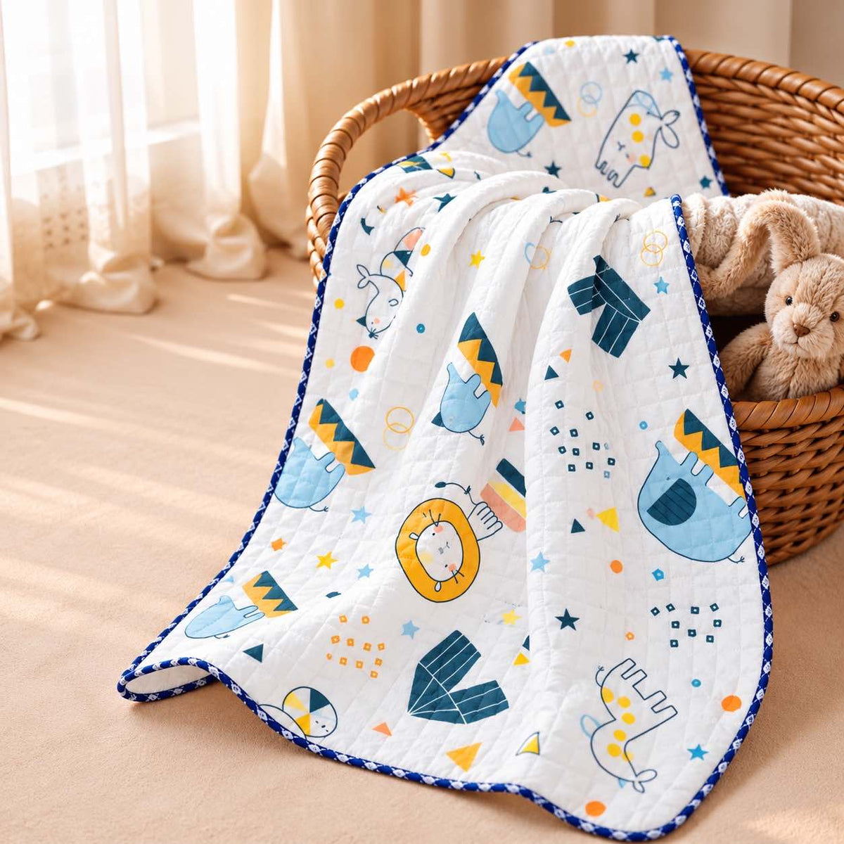 Wild animal -2 layer Blanket 85*85cm