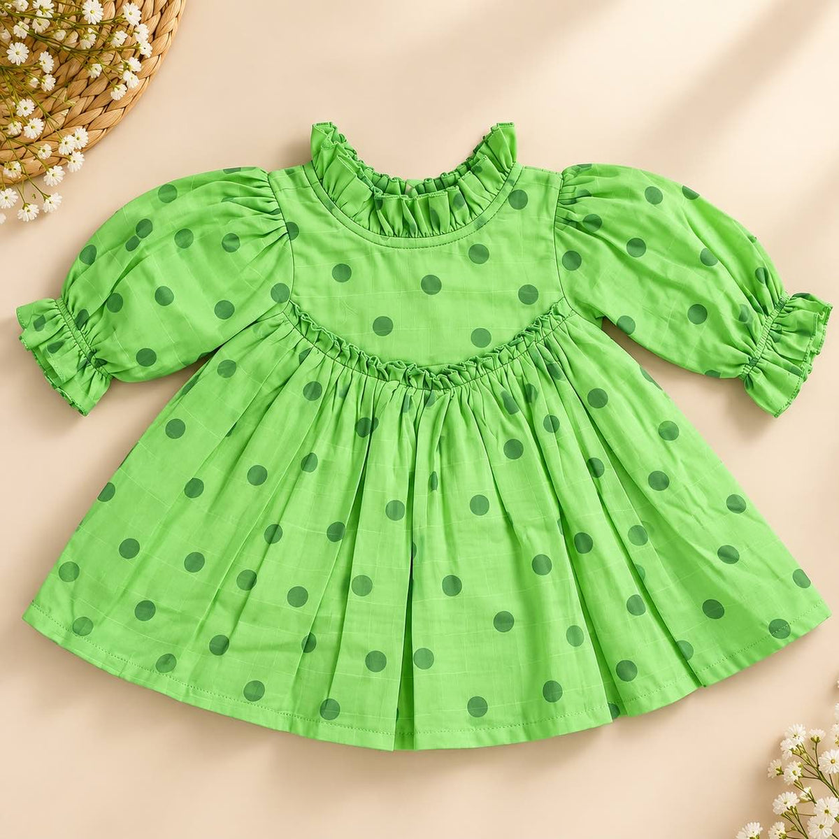 Minty Dot Frock