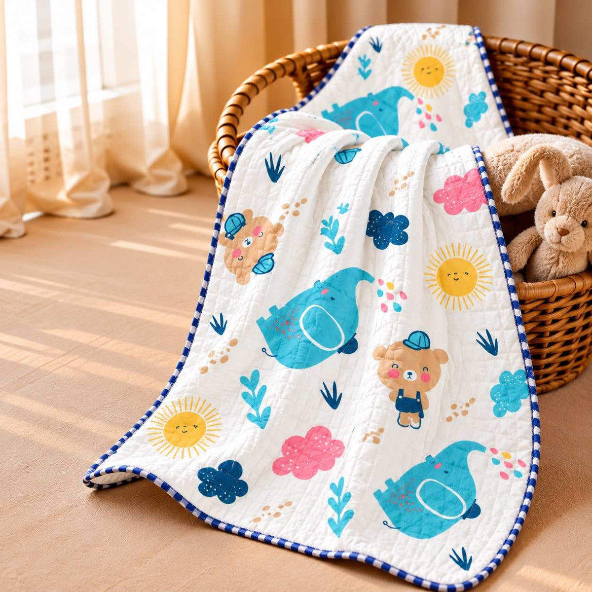 Wild animal -2 layer Blanket 85*85cm