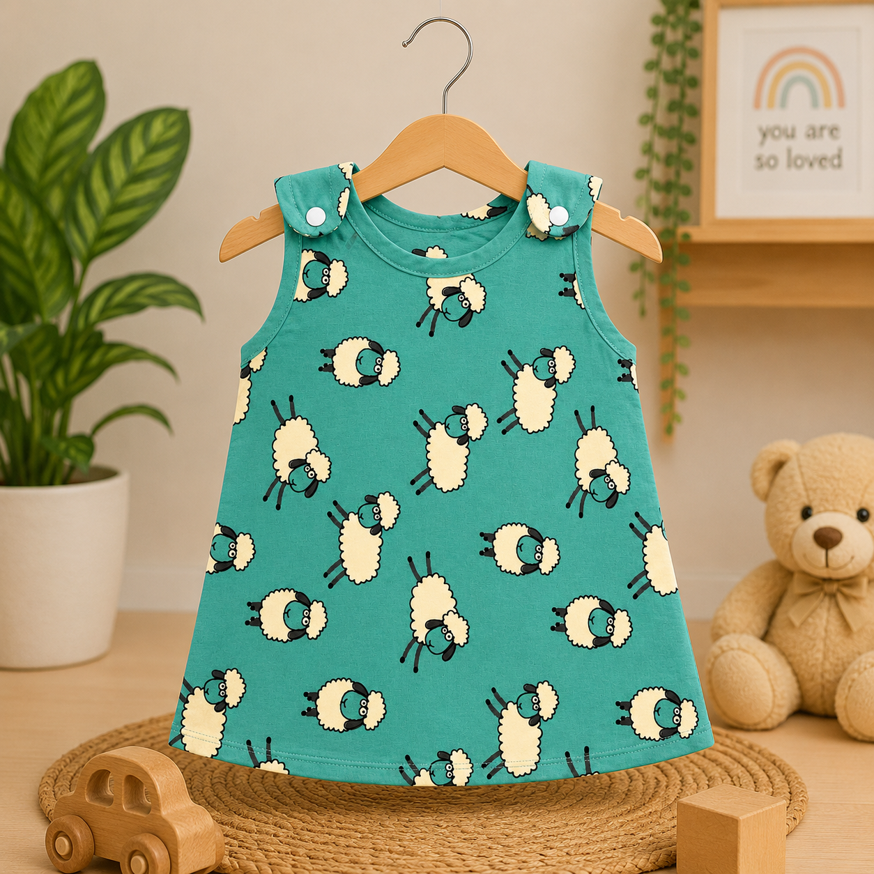 Sheep Print - Jabla Shoulder Button