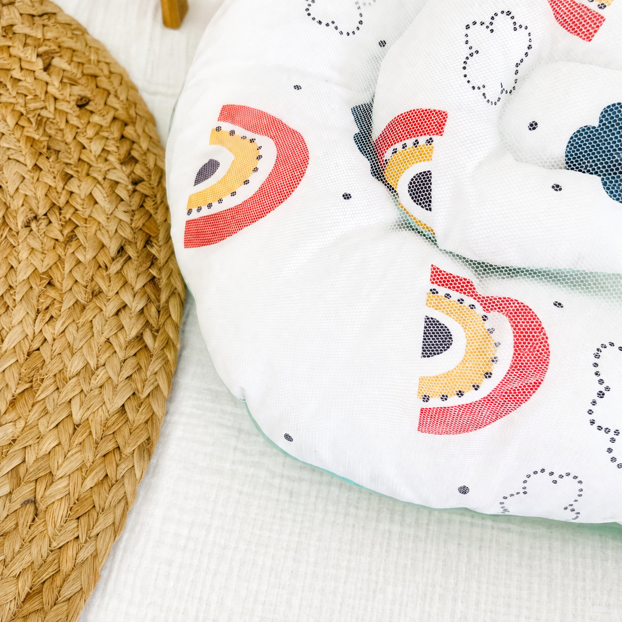 Cloud and Rainbow -New Born Bed with Net