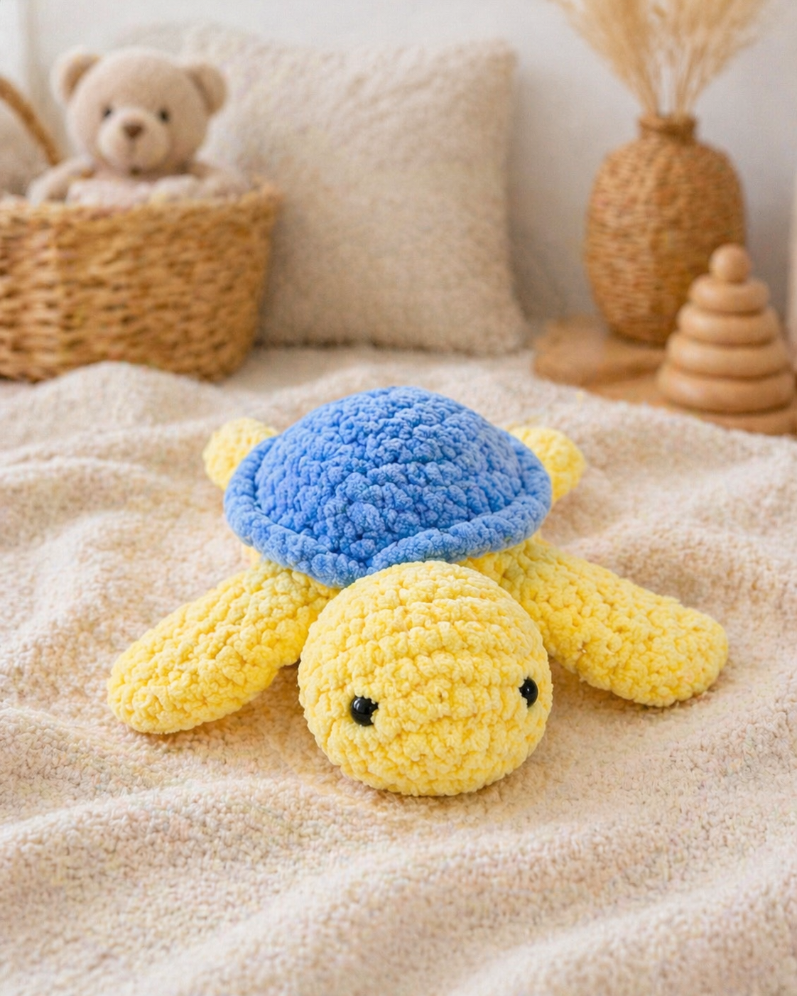 Crochet BabyToy-Cozy Turtle-Handmade