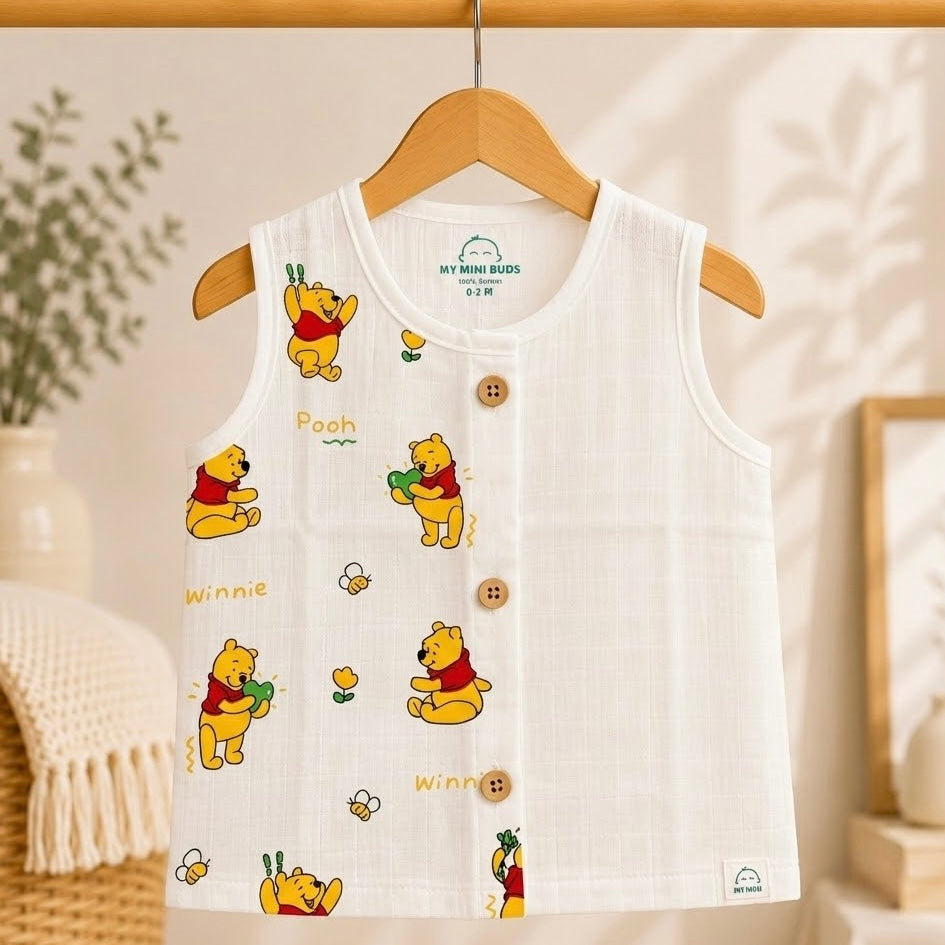 Muslin Button Jabla-  Winnie Pannel