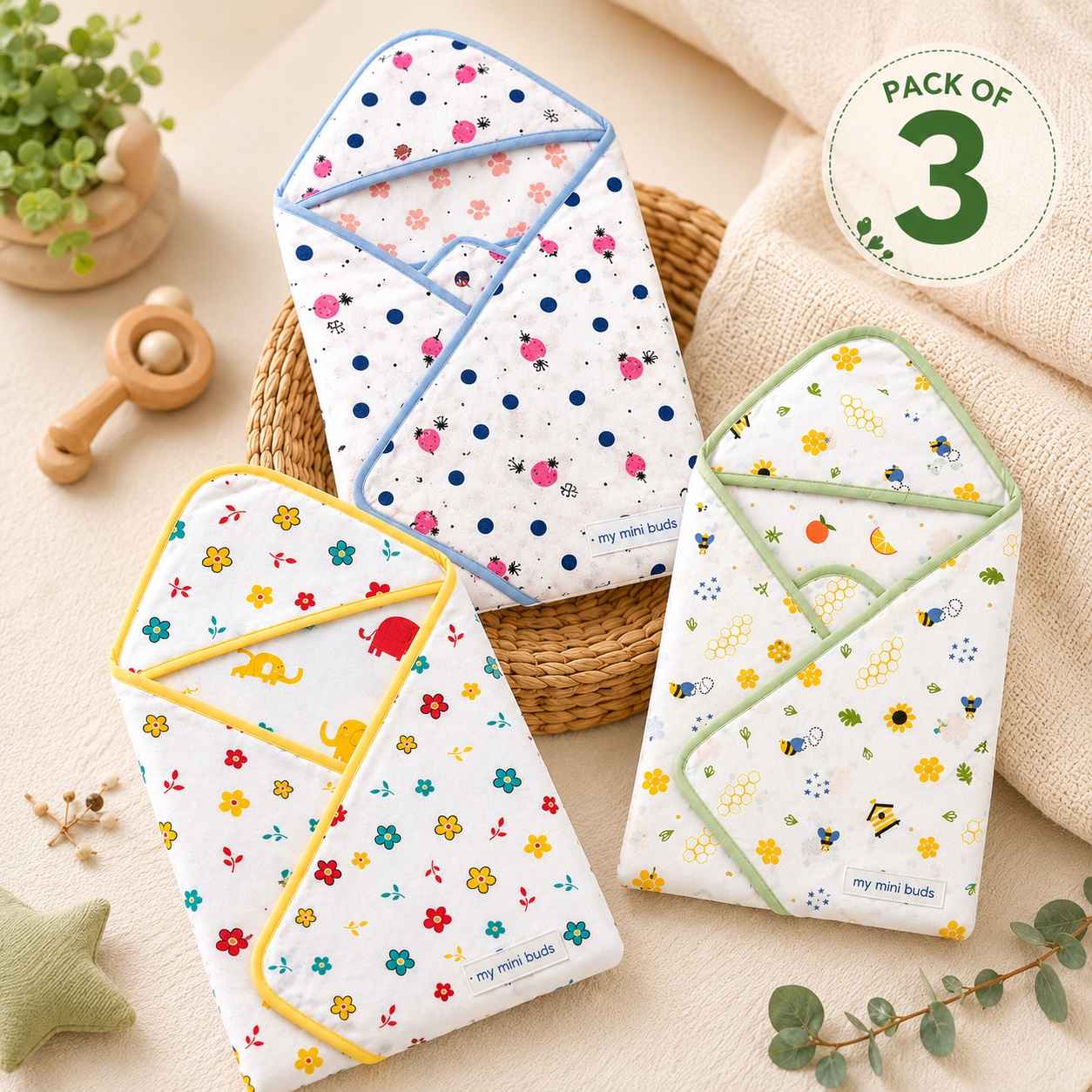 Reversible Hooded Towel - Pack of 3_ Save 5%