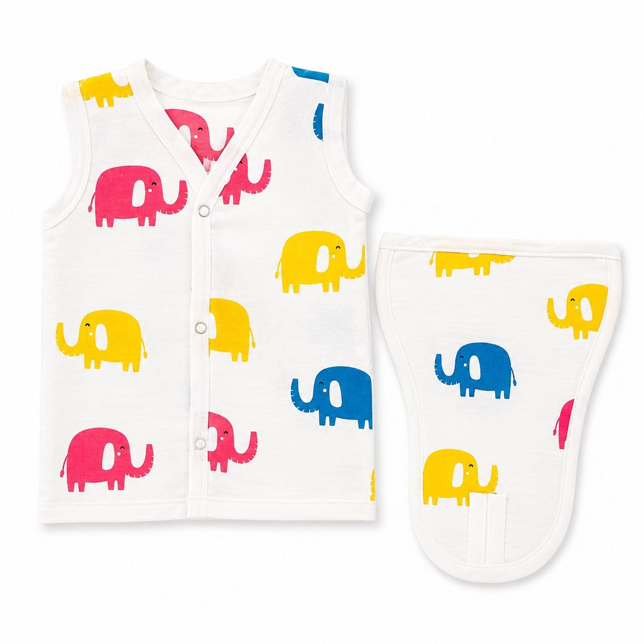 Pack of 2 – Jablas & Nappy Elephant print (3-6m)