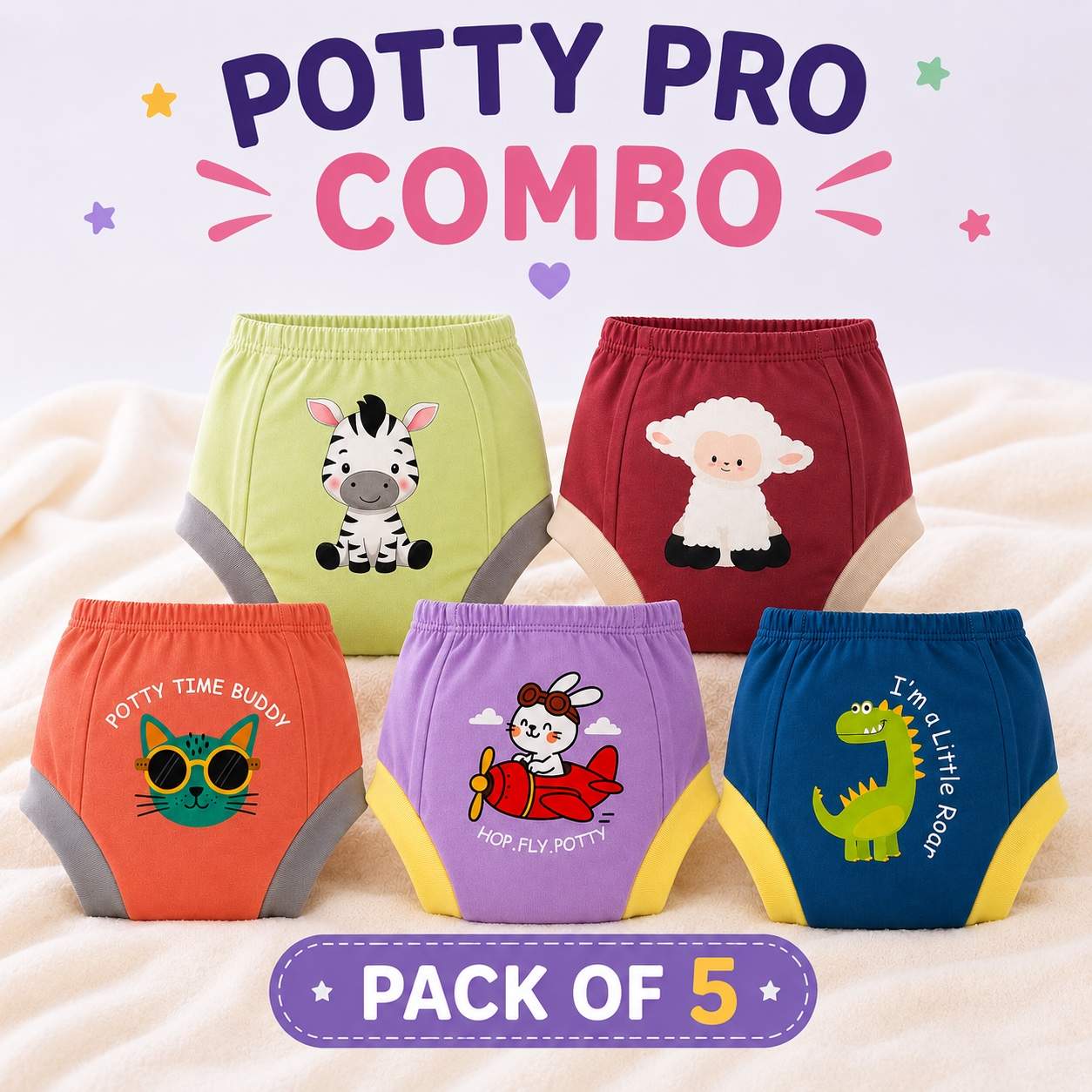 Potty Pro - Pack of 5_ save 5% (Assorted)
