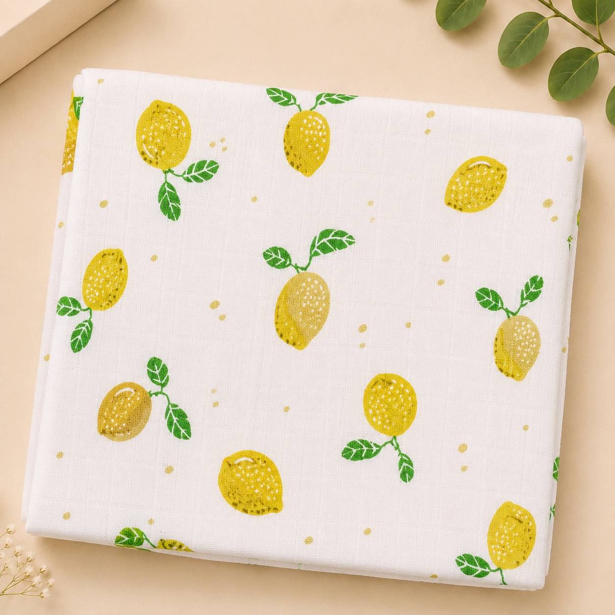 Lemon print -Muslin Towel