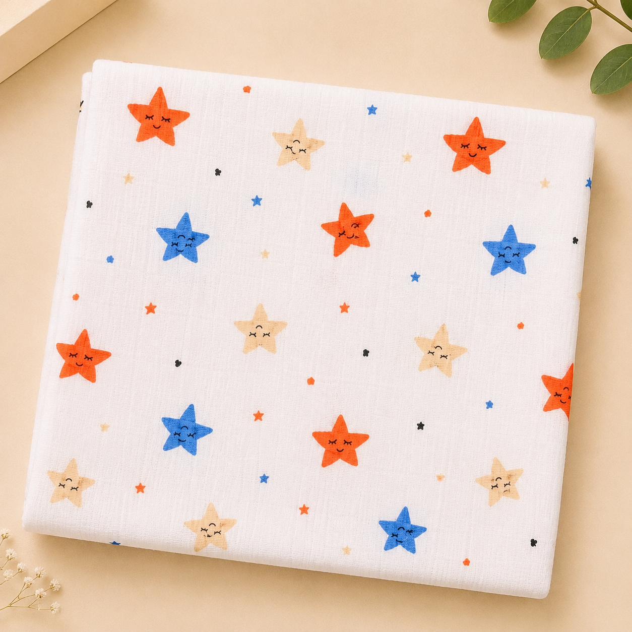 Colour Stars -Muslin Towel