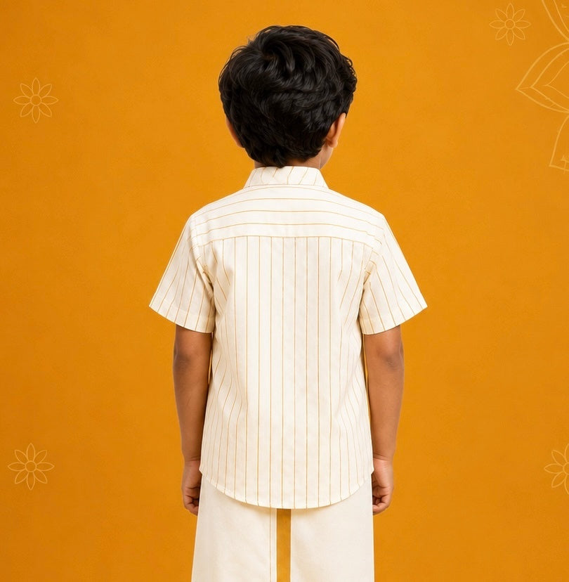 Kasavu Onam Shirt- Striped