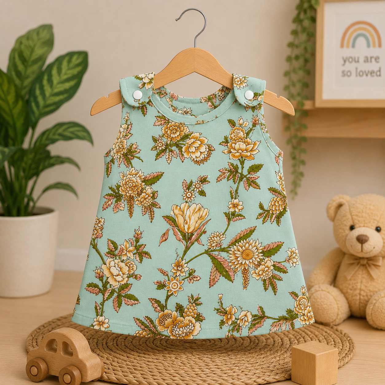 Floral Pattern - Jabla Shoulder Button