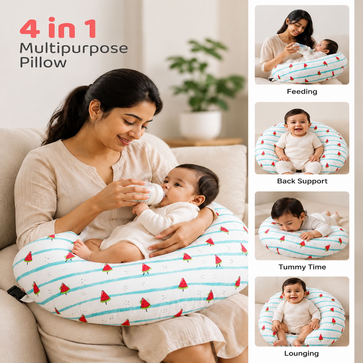 Feeding Pillow- watermelon