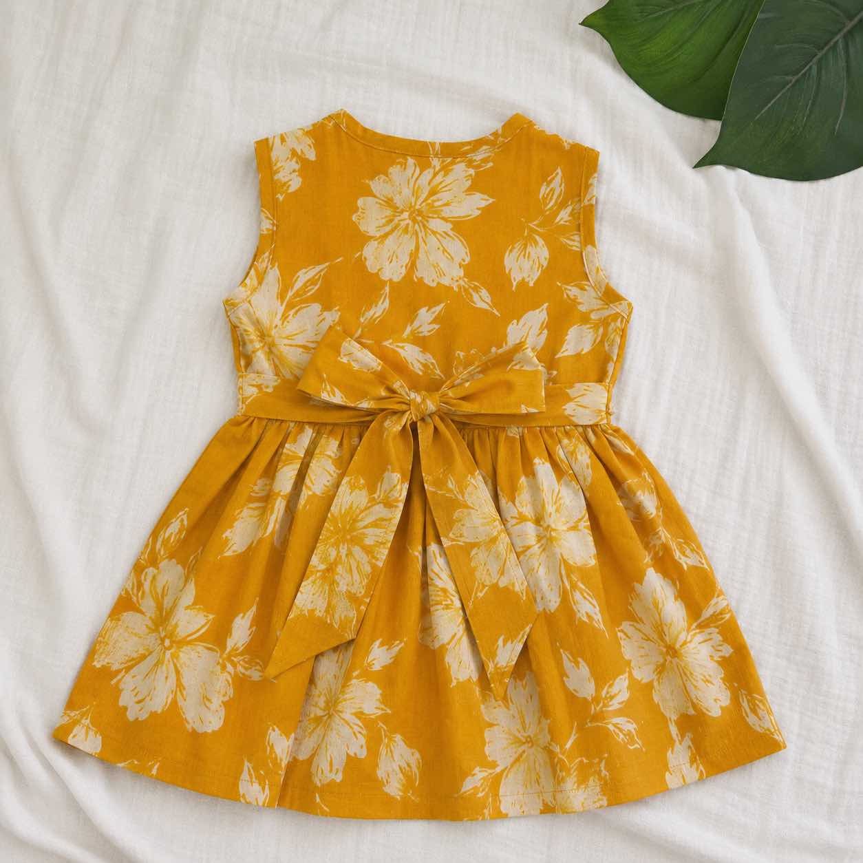 Cotton Frock- Yellow Bell