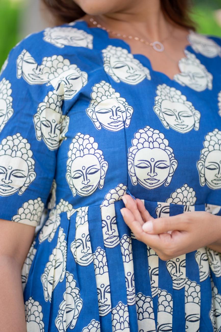 Serenity Buddha maternity dress full length