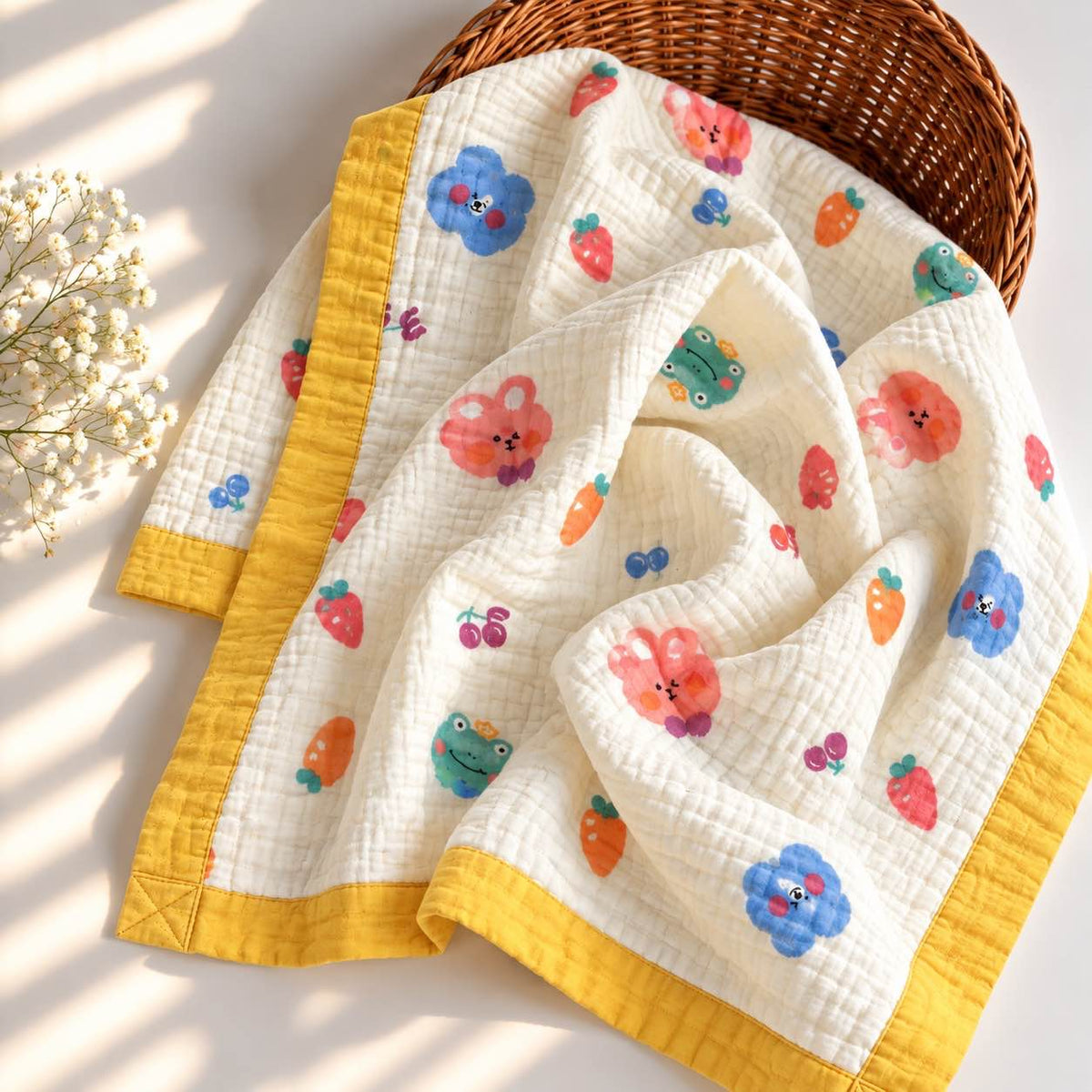 6 layer crinkle muslin blankets 