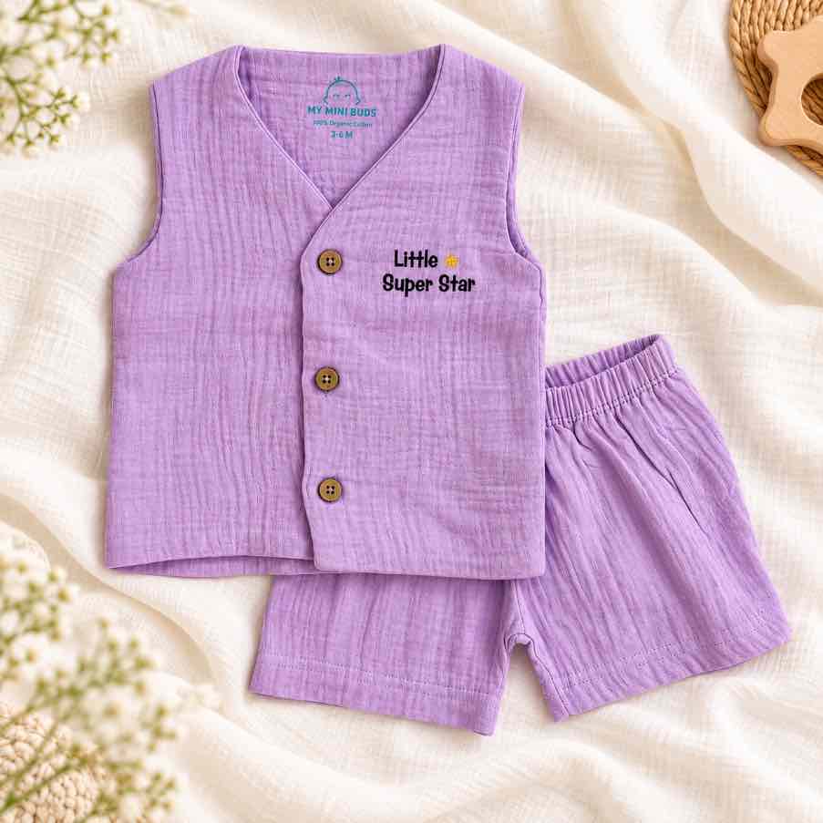 Little super star vest & short sets