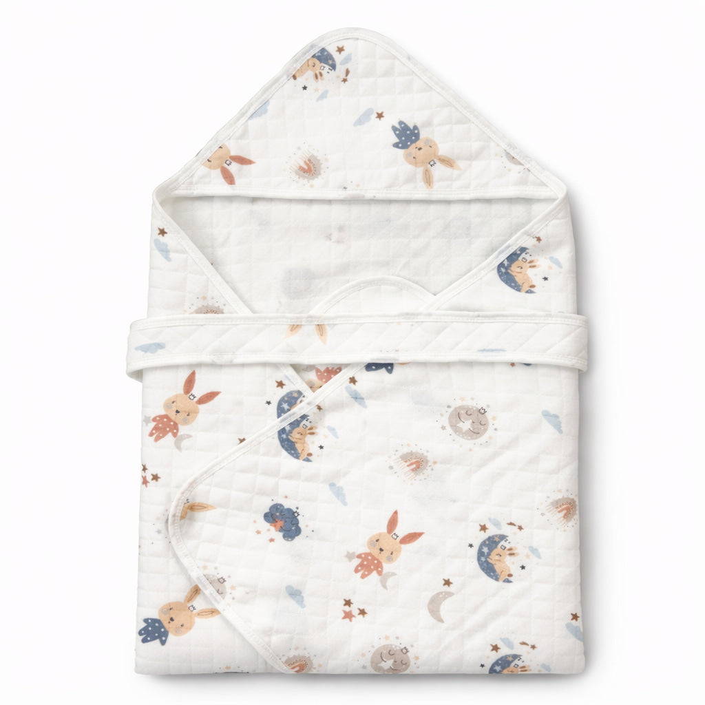 Hooded Towel wrapper-Sleeping Bunny