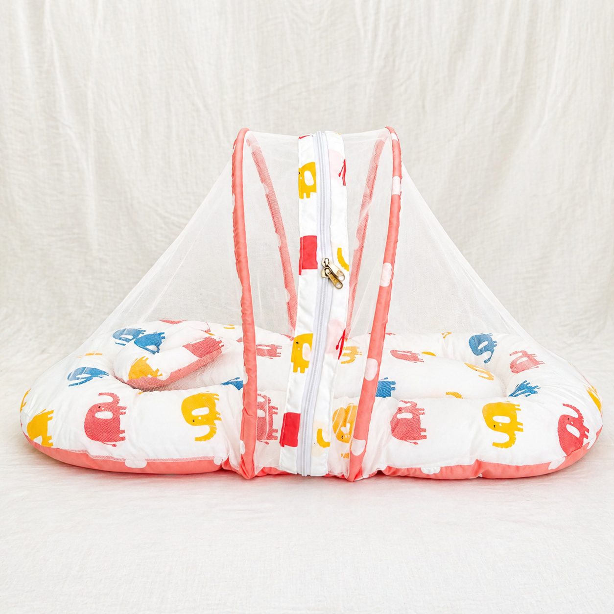 colour Elephant -New Born Bed wih Net