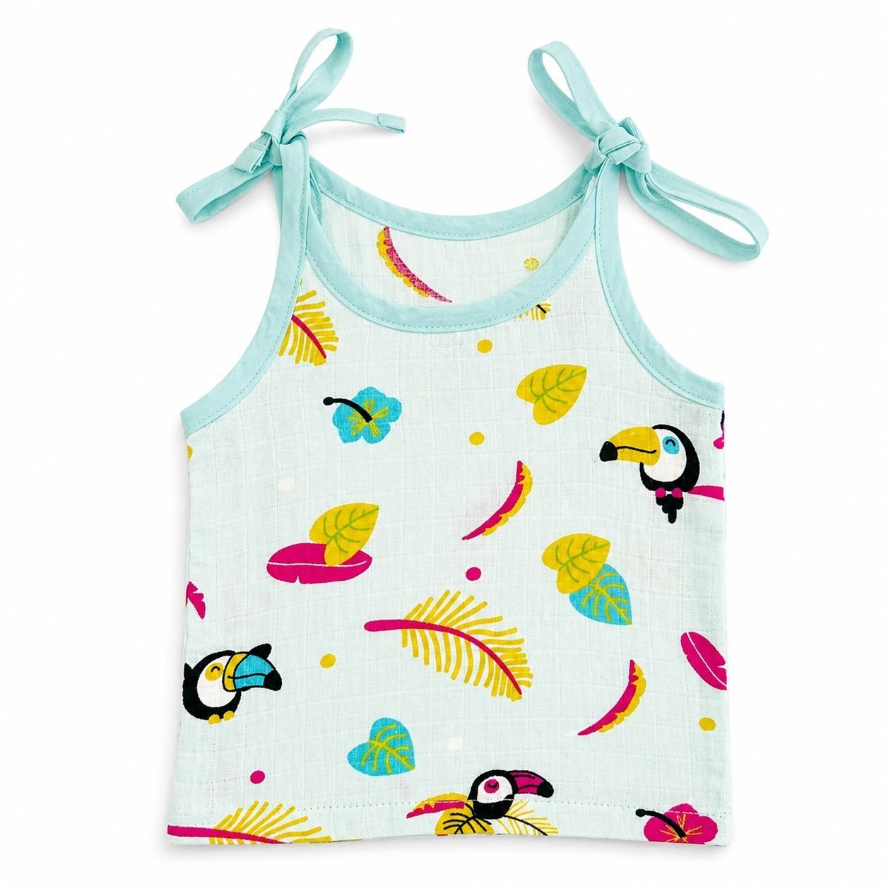 Parrot & Floral -Knot Jhabla